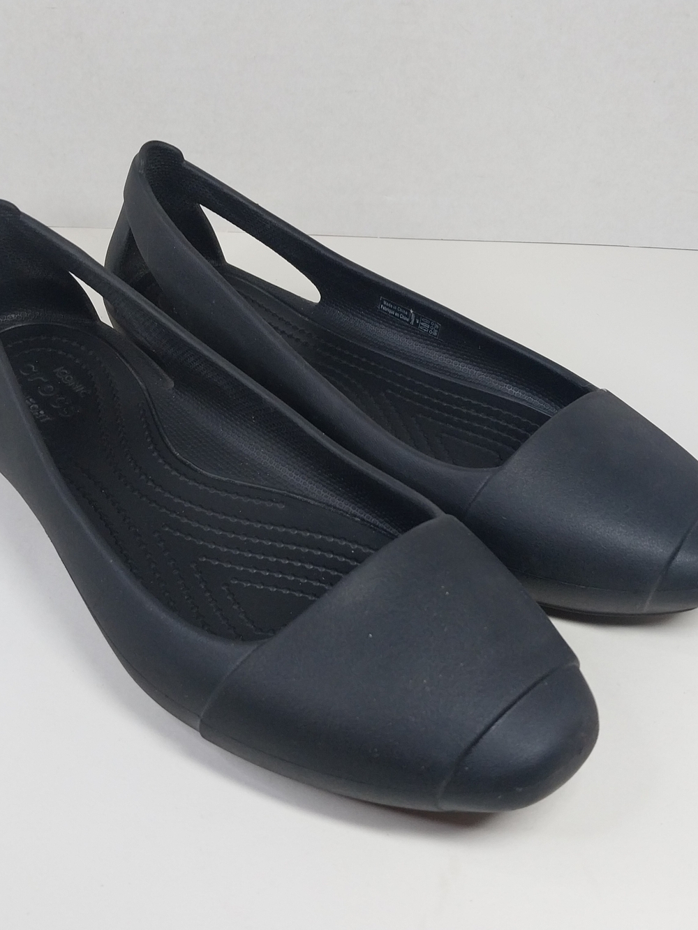 Crocs Sienna Comfort Ballet Flat Slip On Shoes Black Women's Size 8 Balletcore
